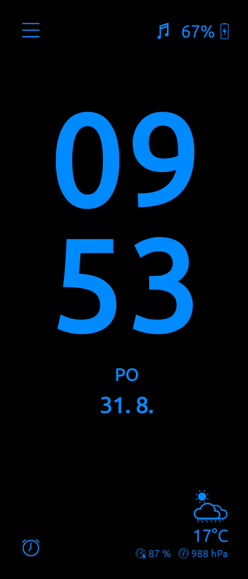 Sans-serif — Modrá — portrait